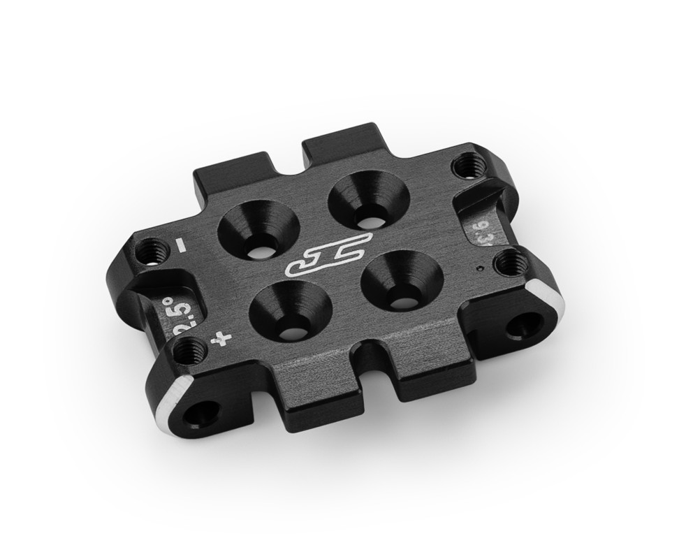 RC10B7 Front Bulkhead 2.5 Degree (9.3g), Aluminum, Black