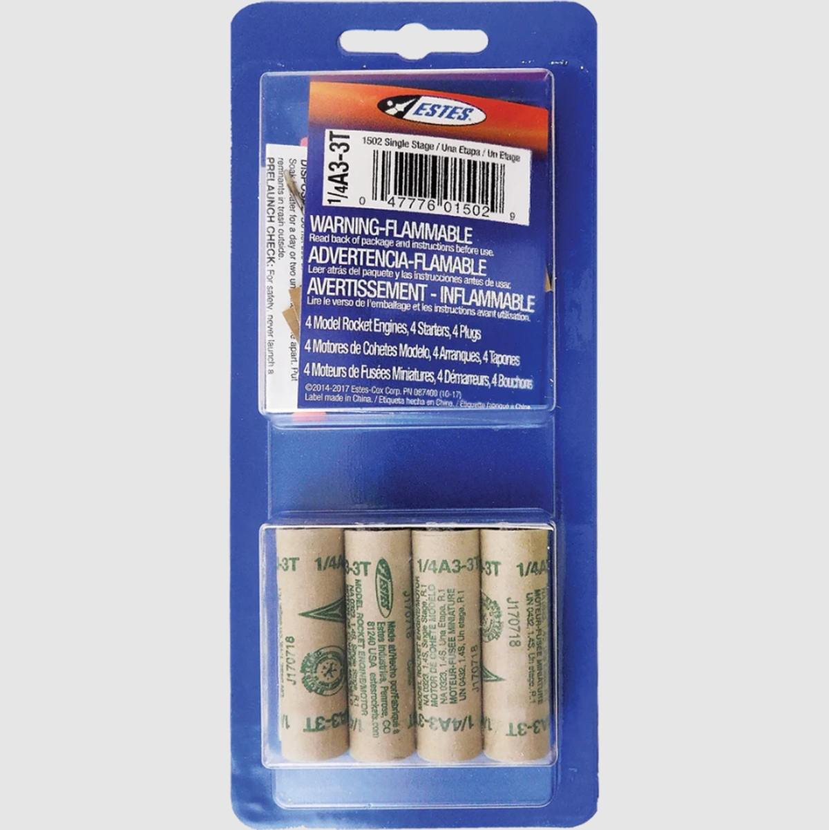 1/4A3-3T Model Rocket Engines (4pk)