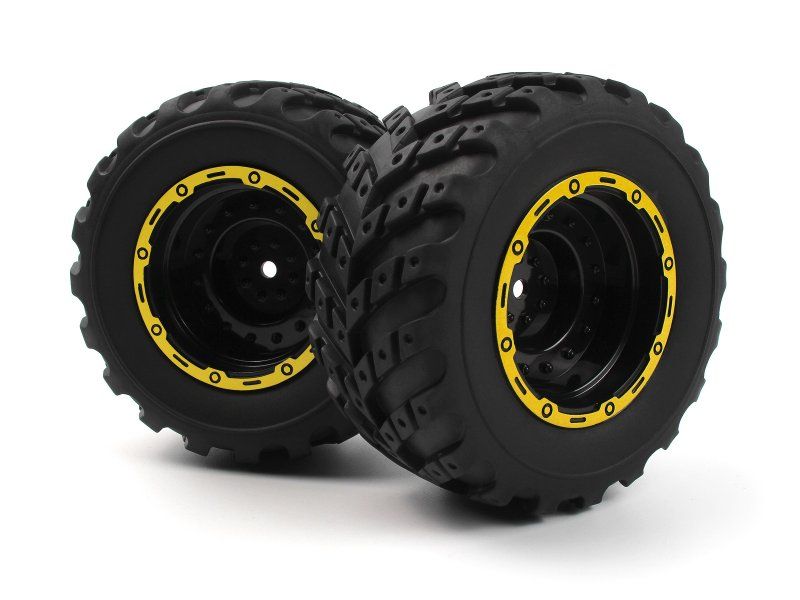 Smyter MT Wheels/Tires Assembled (Yellow/2pcs)