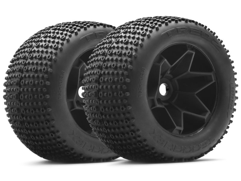 Mounted Terrahex Tire on Havok Wheel (2 pcs) for Savage