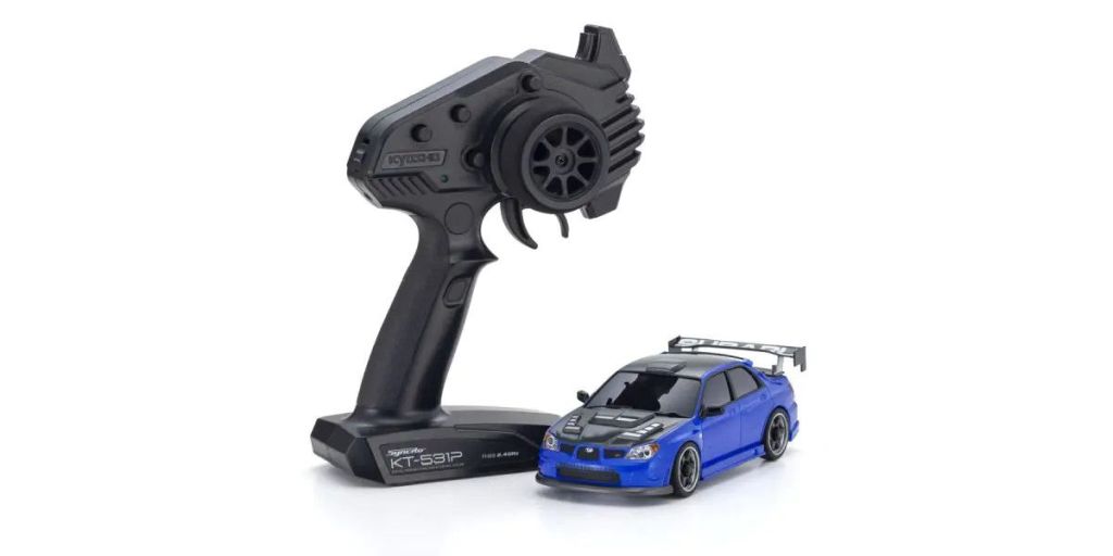 Mini-Z AWD Subaru Impreza WRX with GT Wing MA-020, Blue