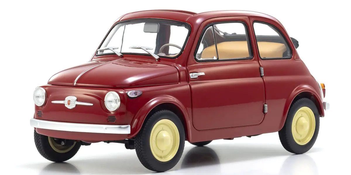 1/18 Fiat Nuova 500 Diecast Model, Coral Red