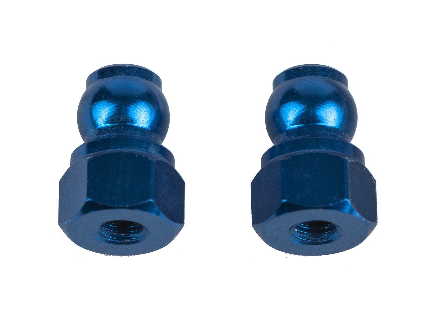 RC10B7 Shock Bushings, 8mm, blue aluminum