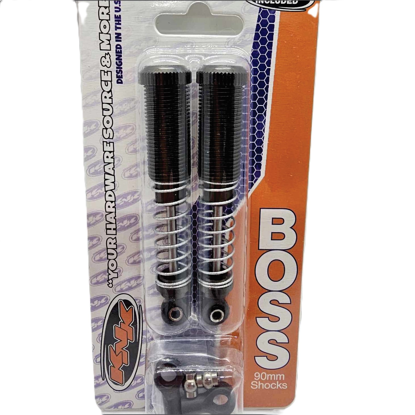 (2) 90mm Boss Shock Gun Metal 