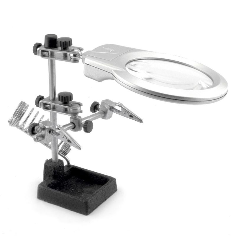 Helping Hands Magnifier with Soldering Iron Holder & LED