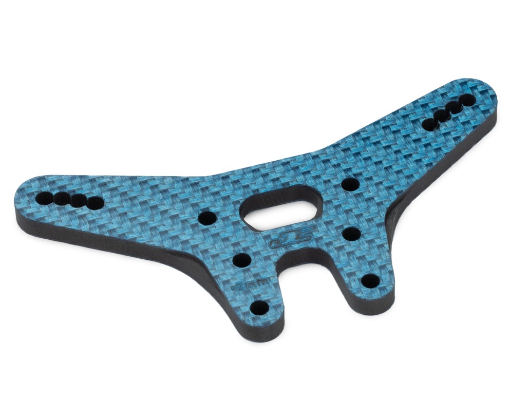 RC10B7 -2mm Carbon Fiber Rear Shock Tower, Blue