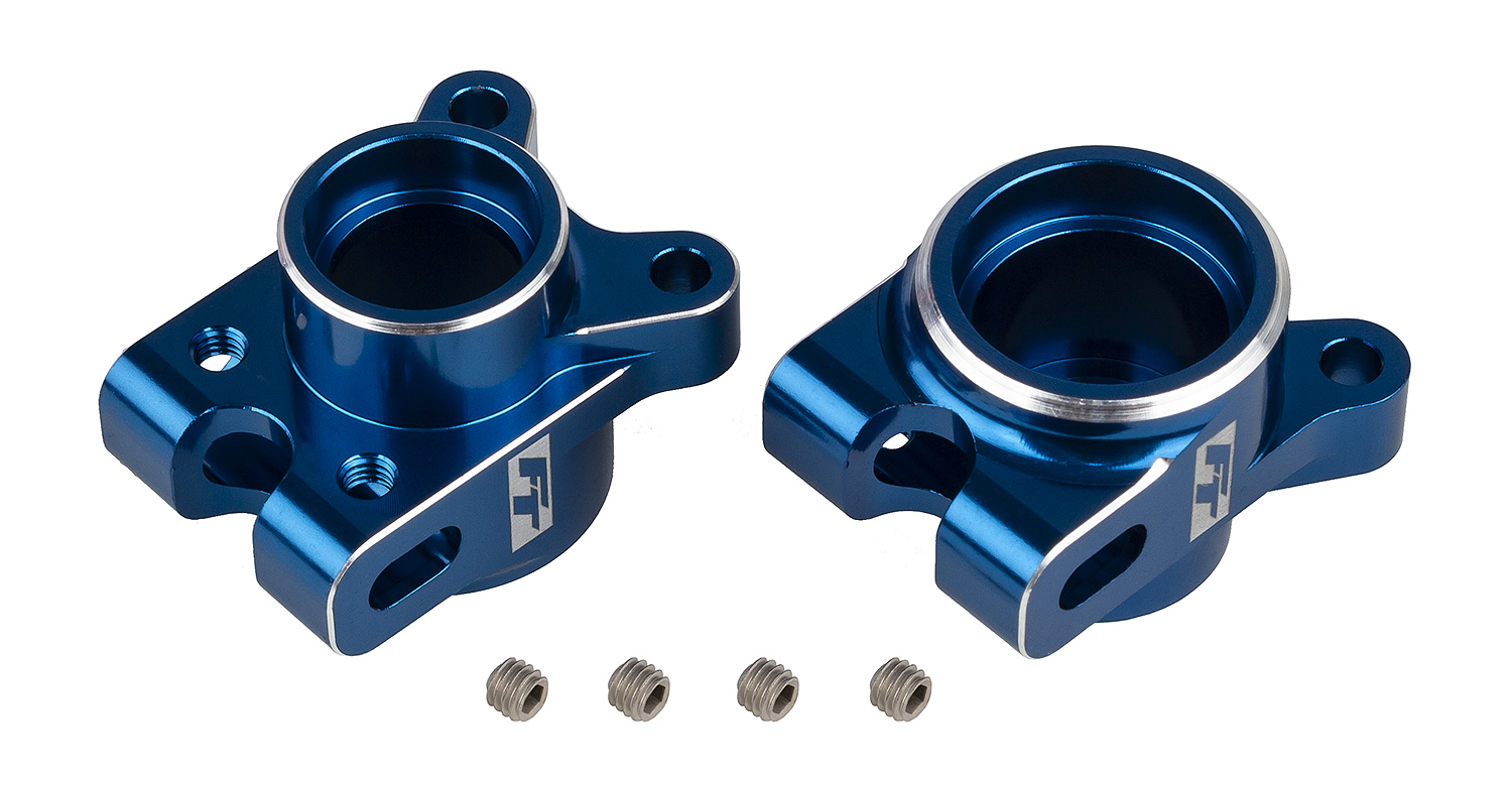RC10B7 FT Rear Hub Set, Blue 