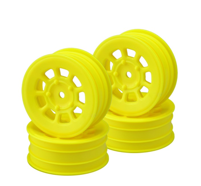 9 Shot 2.2" Front Wheel, Yellow, Fits B6.4, YZ2, XB2,