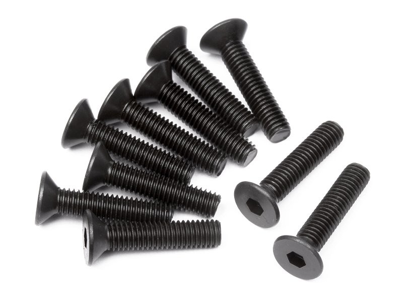 Flat Head Screw M3X14mm (Hex Socket/10pcs)