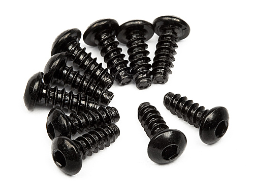 Tp. Button Head Screw M3X8mm (Hex Socket/10pcs)