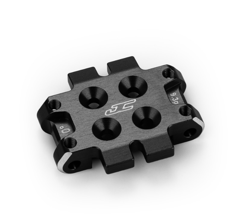 RC10B7 Front Bulkhead 0 Degree (9.3g), Aluminum, Black