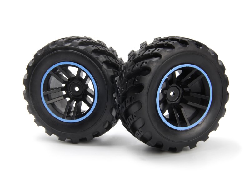 Spryte Wheels/Tires Assembled (Black/Blue)
