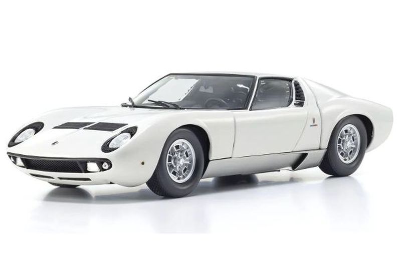 1/18 Scale Lamborghini Miura P 400 Die Cast Model (White)