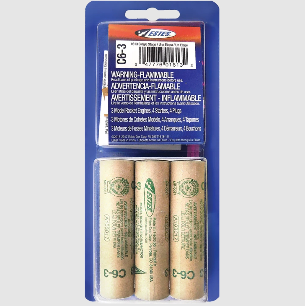 C6-3 Model Rocket Engines (3pk)