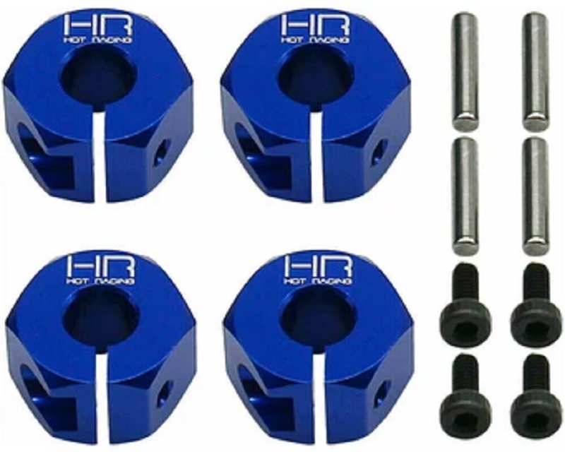 Blue Aluminum 12mm Wheel Hex, for Mini Maxx