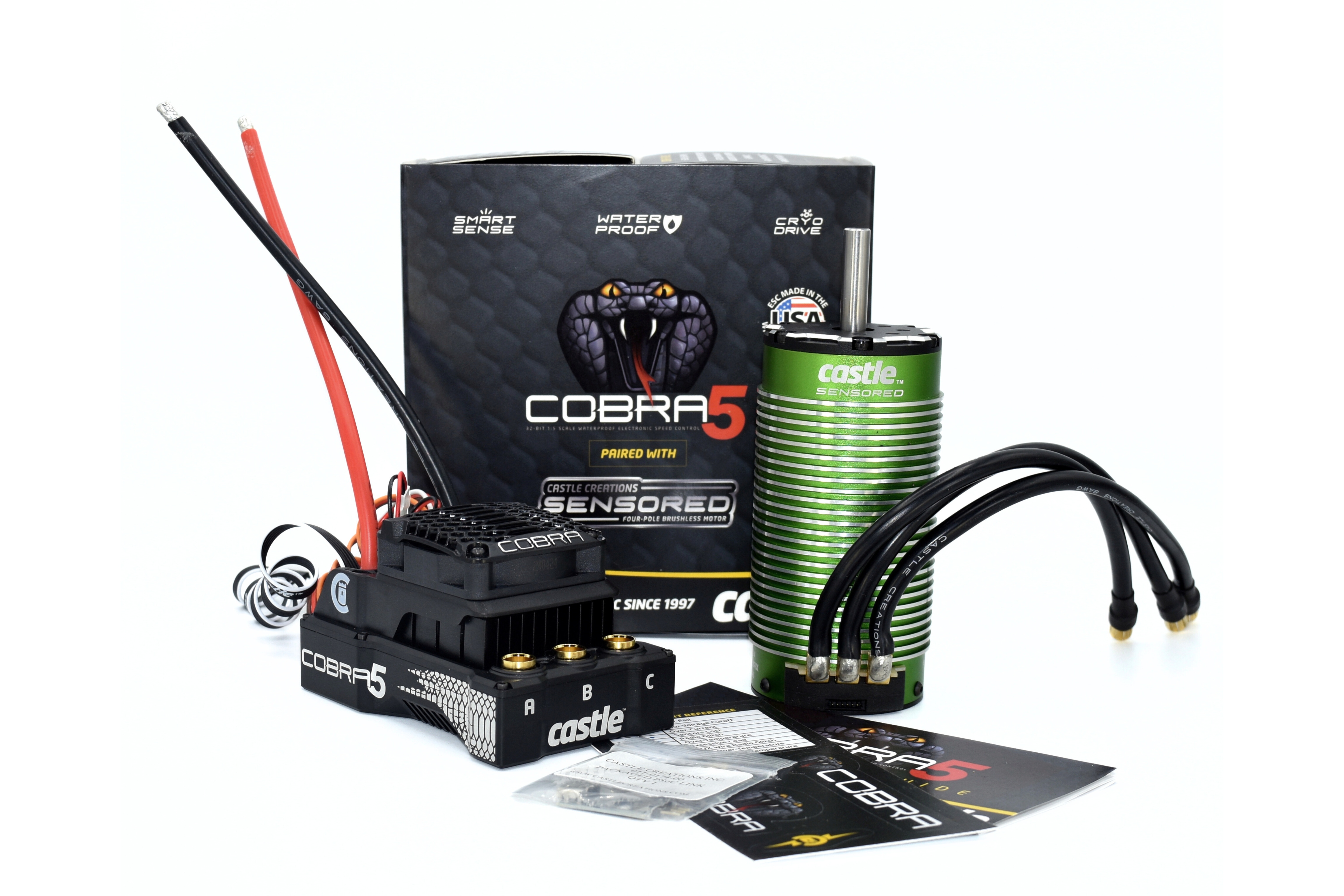 Cobra 5, 8S, 33.6V ESC, 20A PEAK BEC w/2028-1100KV