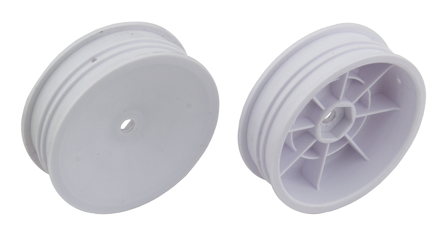 Slim Front Wheels, 2WD White 12mm Hex for B6 and B6D