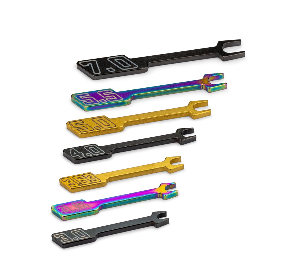 Open Wrench Set, 7pc, (3.0, 3.5, 3.63, 4.0, 5.0, 5.5, 7.0)