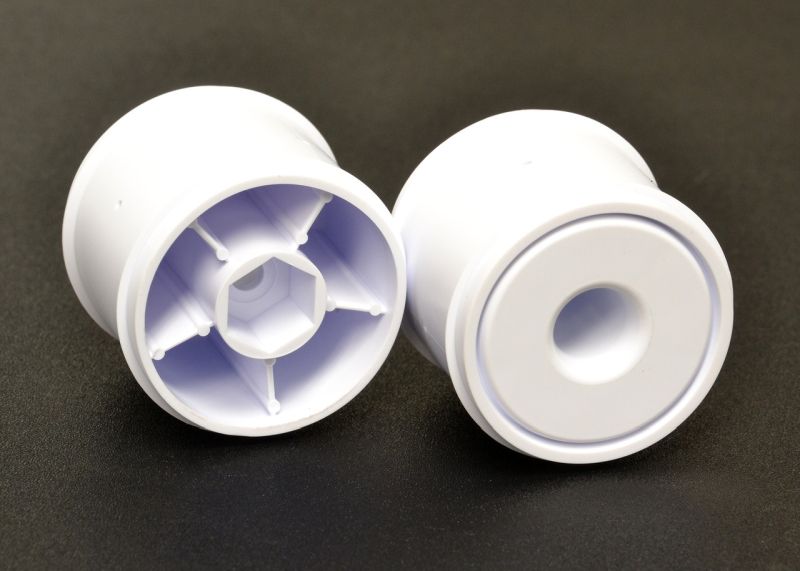 F1 1/10 DISK WHEELS- REAR, WHITE 1 pair for use with Exotek F1 tires only