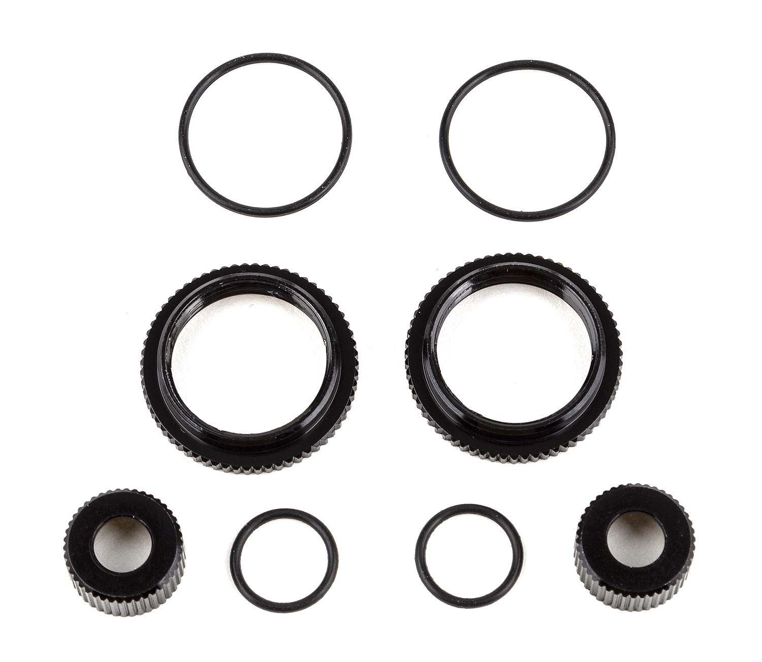 13mm Shock Collar and Retainer Set, Black  Aluminium