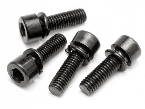 Cap Head Screw M5X16mm/4pcs Fuelie 23 Engine/Spring Washer