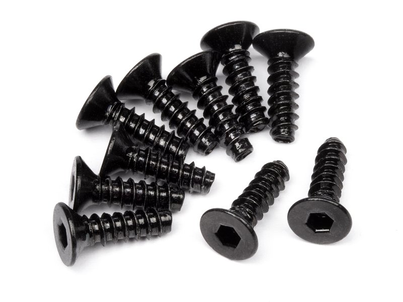 Tp. Flat Head Screw M3X10mm (Hex Socket/10pcs)