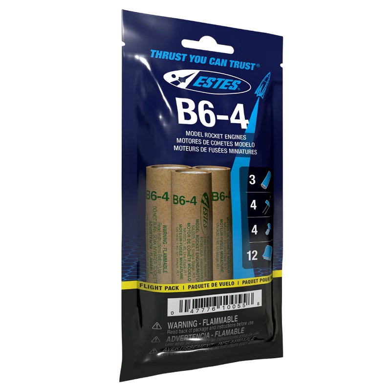 B6-4 Model Rocket Engine FP (Flight Pack)