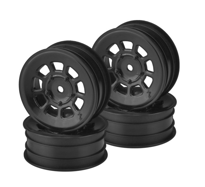 9 Shot 2.2" Front Wheel, Black Fits B6.4, YZ2, XB2, LD2, 4pcs