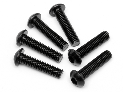 Button Head Screw M6X25mm (Hex Socket/6pcs)