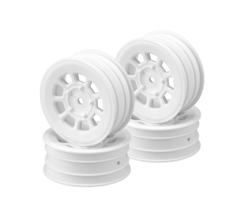 9 Shot 2.2" Front Wheel, White Fits B6.4, YZ2, XB2, LD2, 4pcs