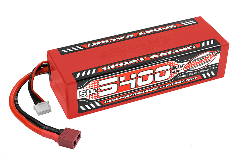 5400mAh 11.1v 3S 50C Hardcase Sport Racing LiPo Battery with