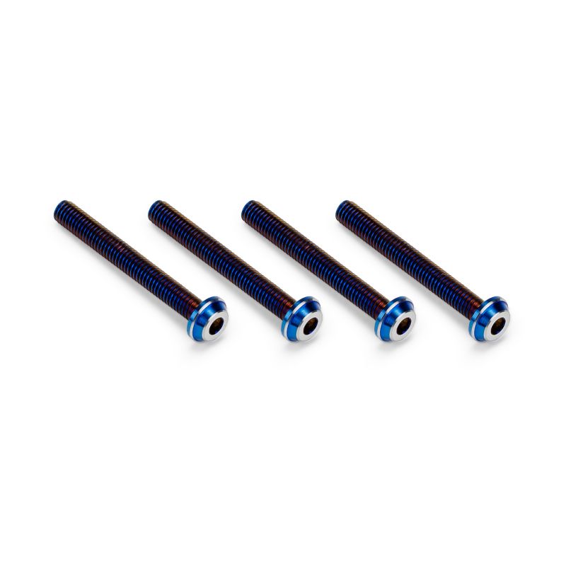 3x24mm Top Hat Titanium Screw, Burnt Blue, 4pc