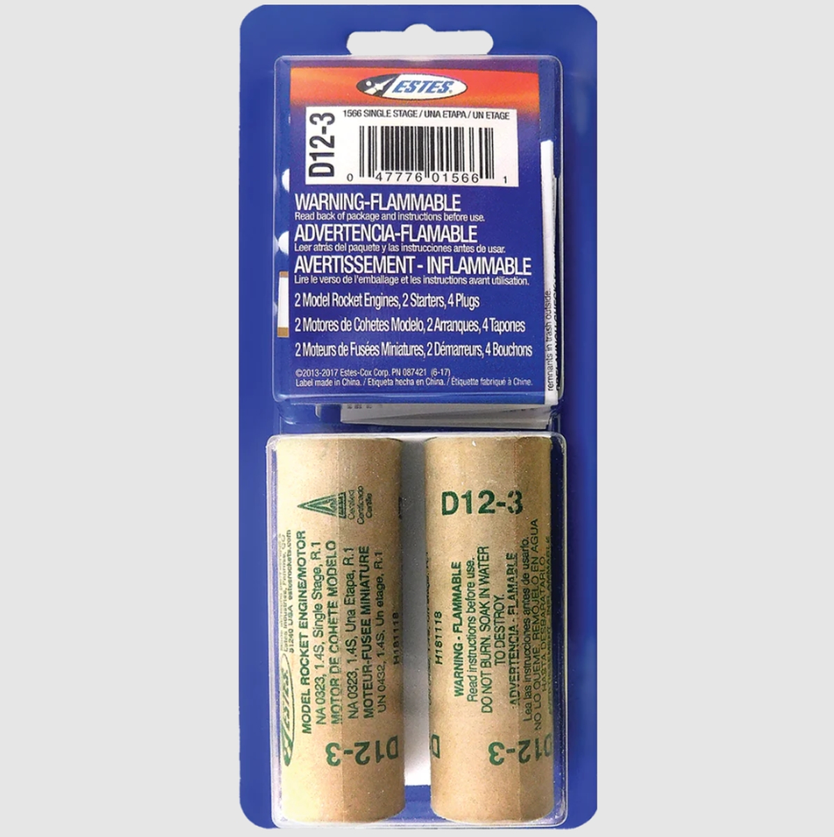 D12-3 Model Rocket Engines (2pk)