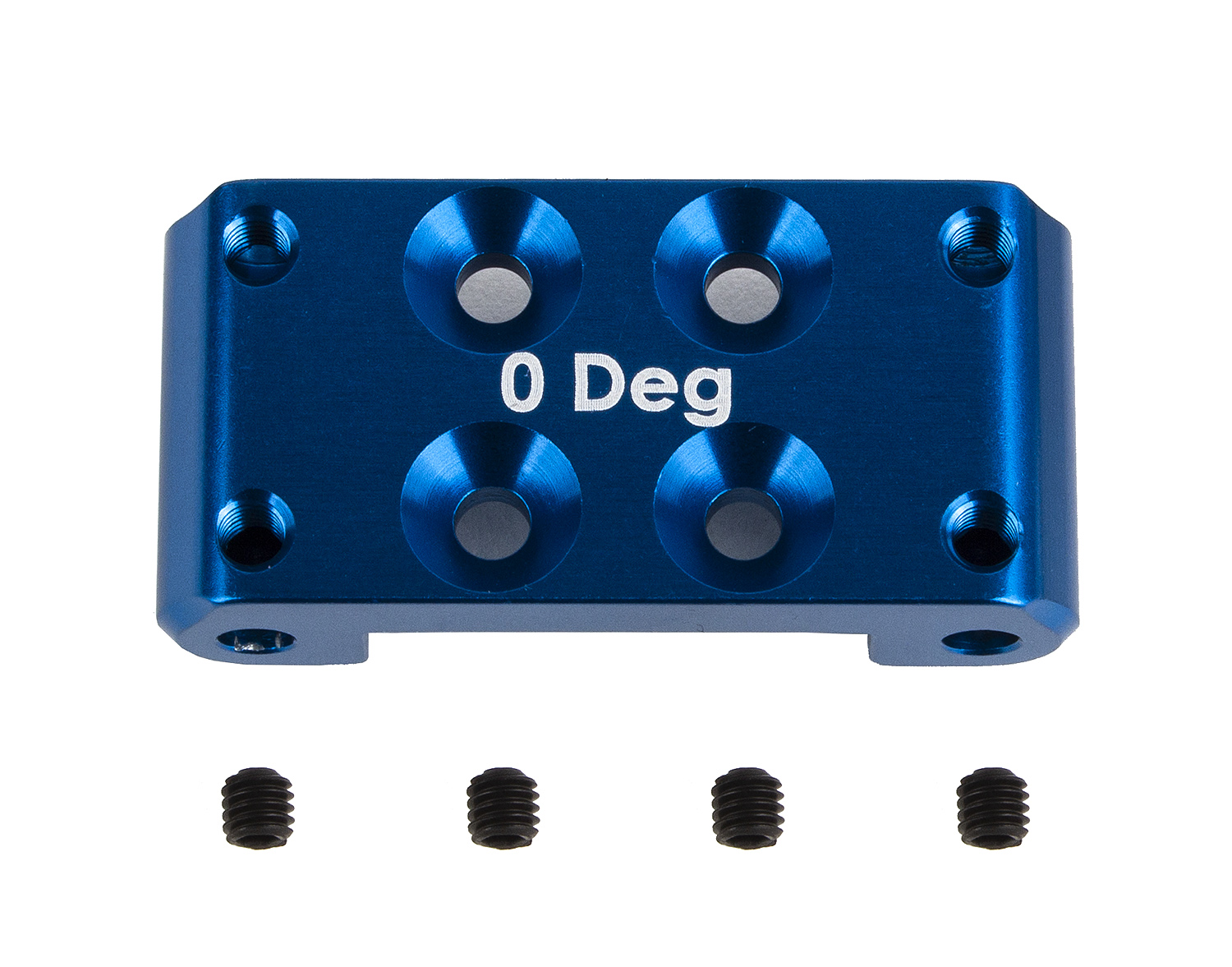 RC10B7 FT Front Bulkhead, 0 deg., blue aluminum