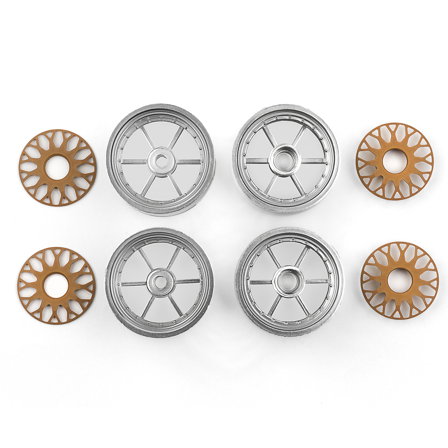 RC10DS Wheels, Front and Rear 