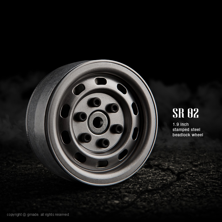 1.9 SR02 Beadlock Wheels (Uncoated Steel) (2)