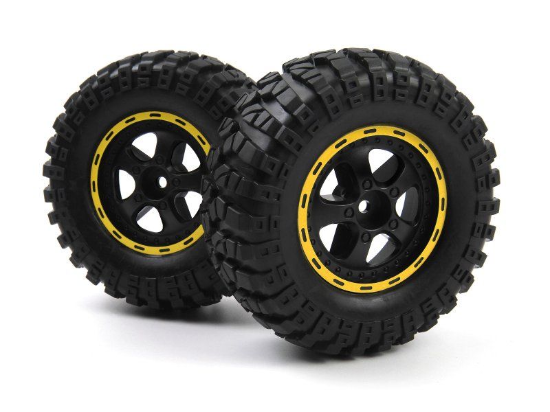Smyter Desert Wheels/Tires Assembled (Yellow/2pcs)