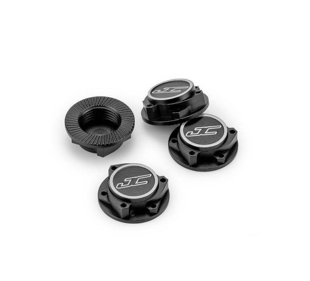 17mm Punisher "Clutch" Wheel Nut, 4pcs, Black, Fits 1/8th