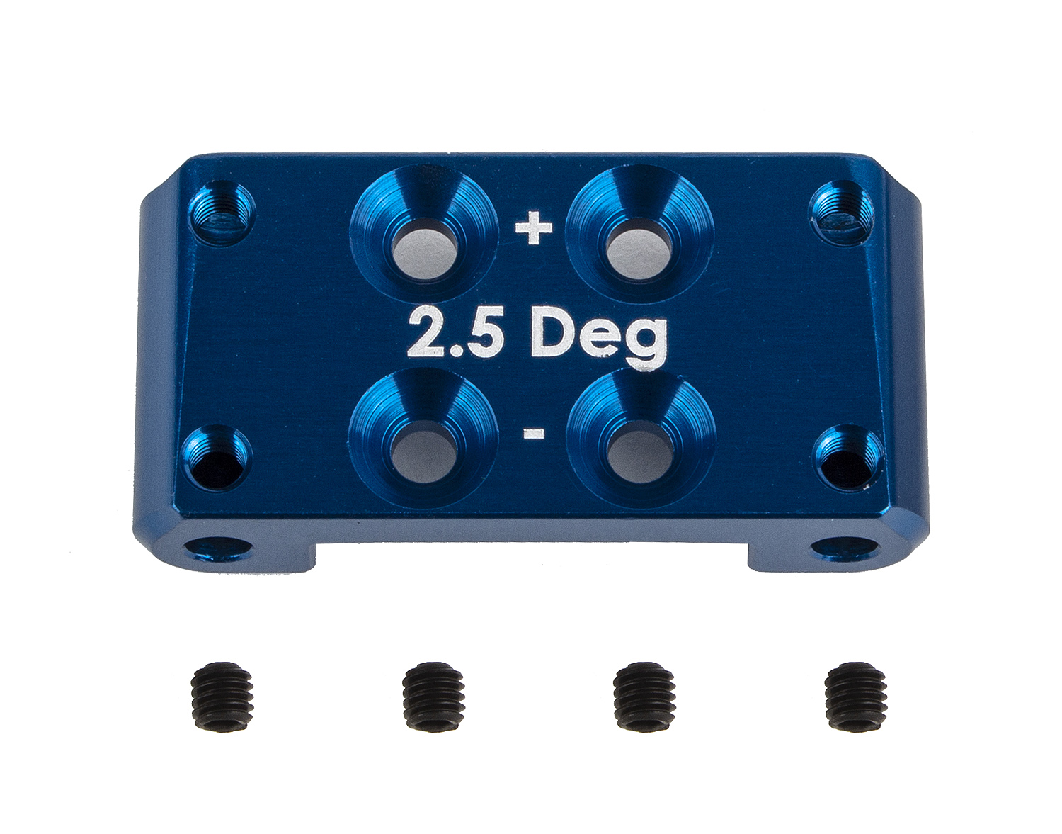 RC10B7 FT Front Bulkhead, +/-2.5 deg., blue aluminum