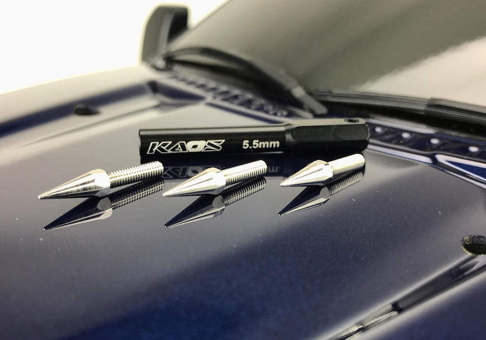 KAOS Silver Bullet Spiked Wheel Lugs (40pcs) with Tool