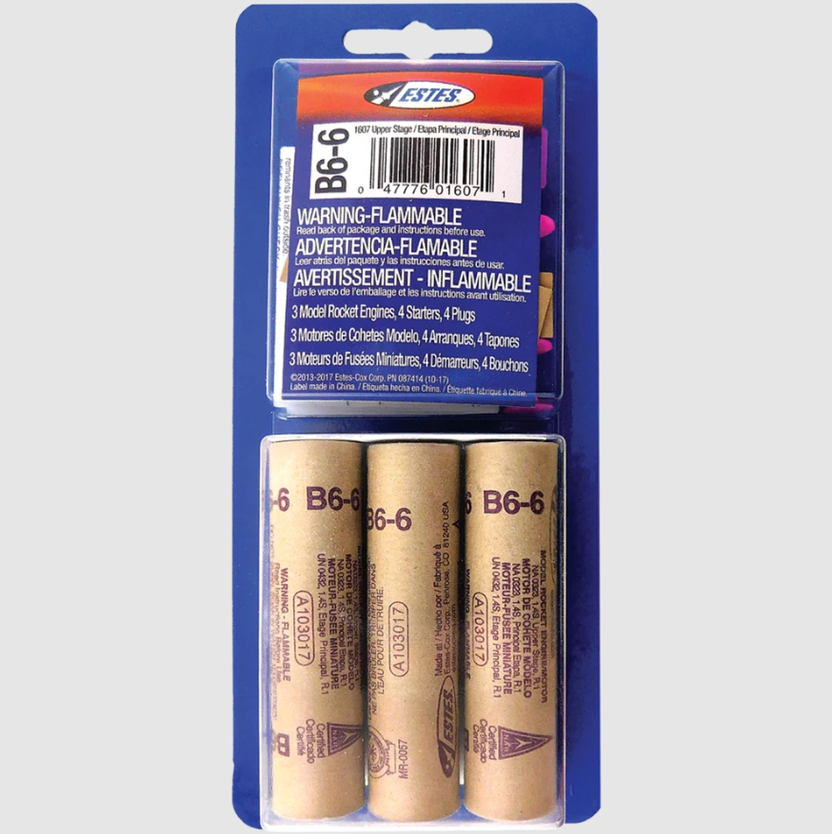 B6-6 Model Rocket Engines (3pk)