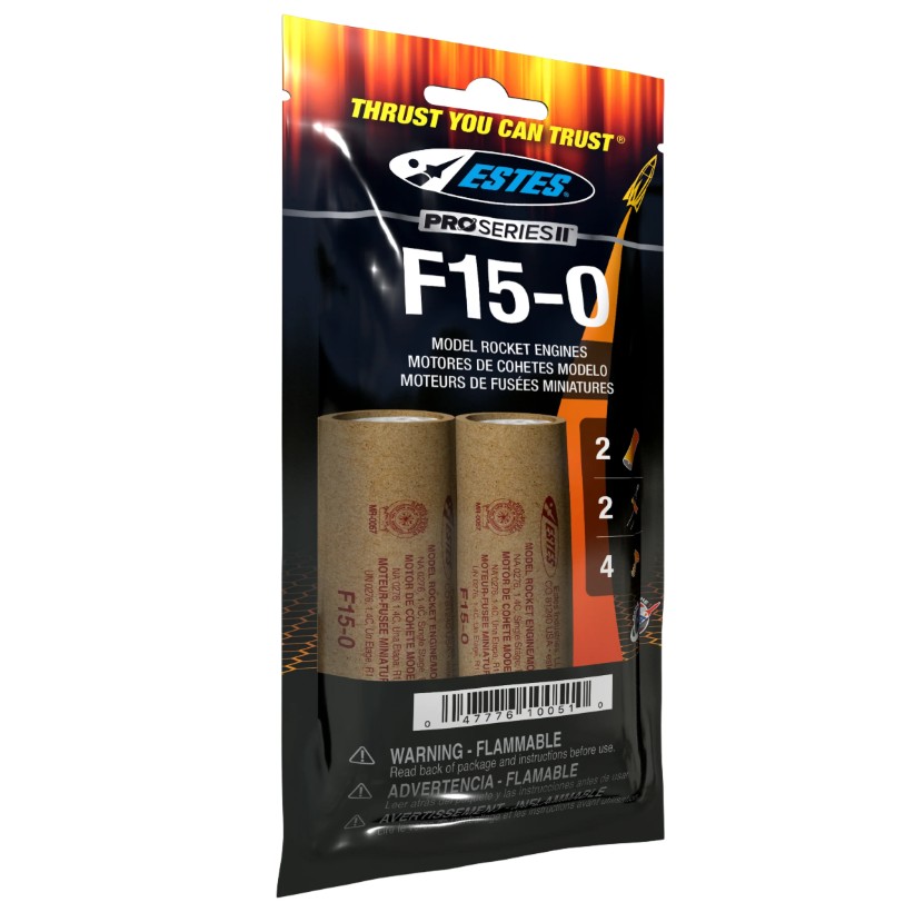 F15-0 29mm Model Rocket Engines (2pk)