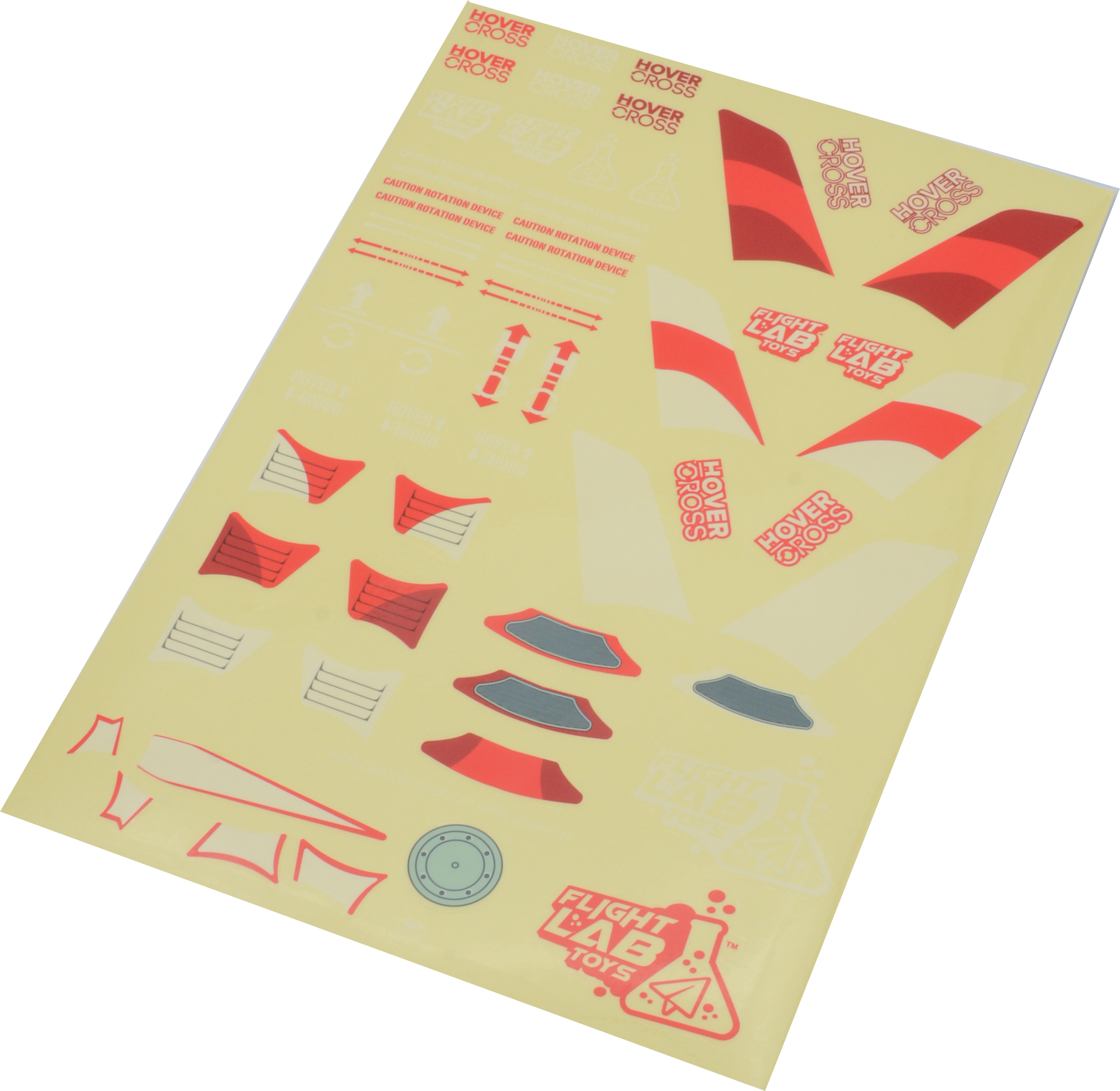 Decal Sheet, Red; HoverCross