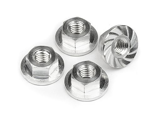 Serrated Flange Nut M4X10.8mm (4pcs)