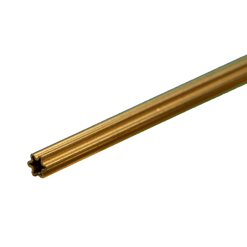 Brass Star Tube (Small): 0.014" Wall x 12" Long