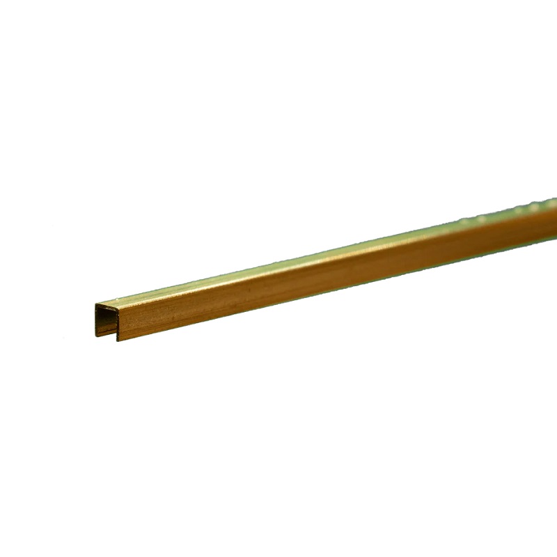 Brass Channel: 0.014" Wall - 1/8" X 1/8" Leg Lengths - 12"