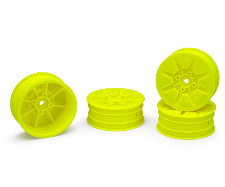 Pioneer - RC10B7/RC10B7D 2.2" 2wd Buggy Front Wheel (Yellow)