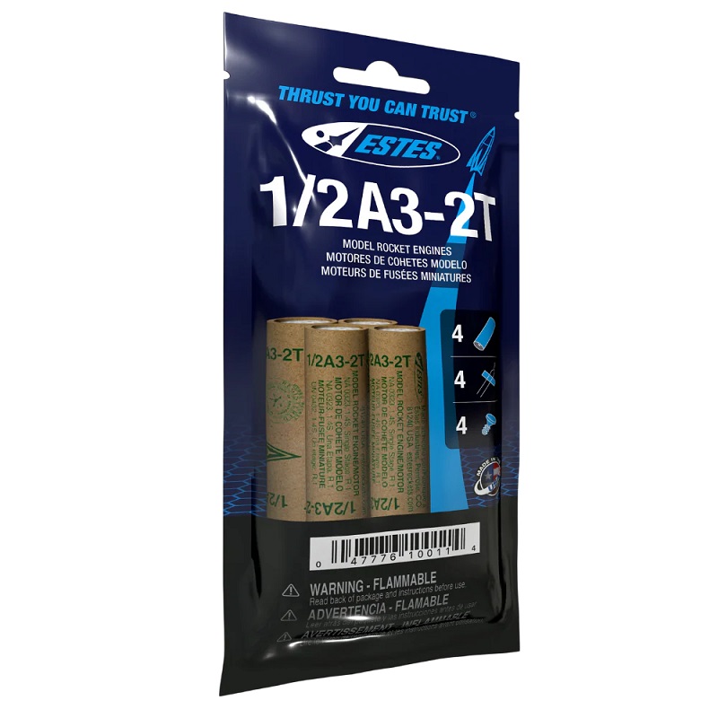 1/2A3-2T Model Rocket Engines (4pk)