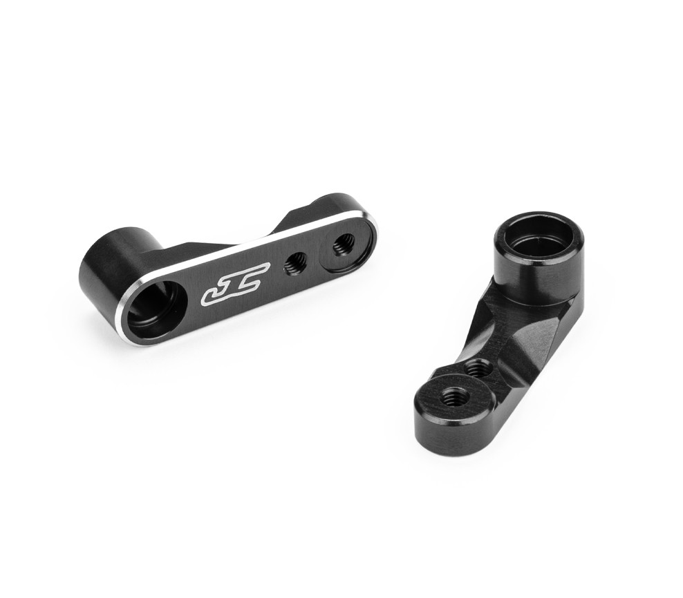 RC10B7 Aluminum Steering Bell Cranks, Black, fits JC#5209