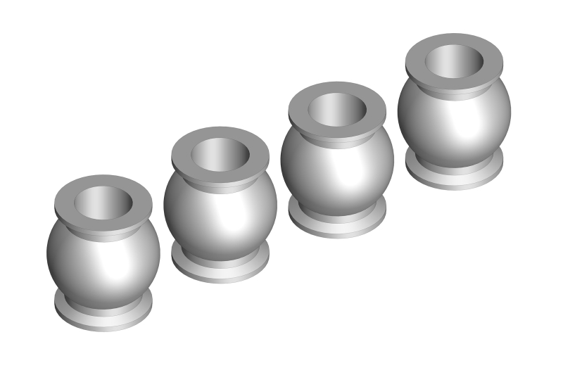 Ball - 5.8mm - Steel - 4 pcs : Mammoth, Moxoo, Triton